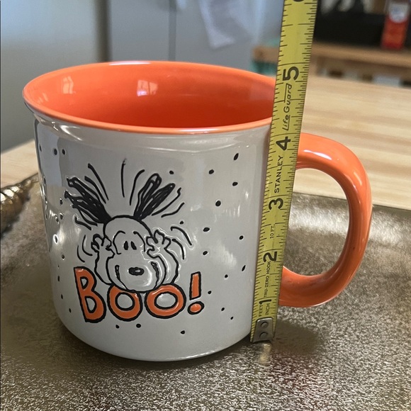 #1392=Peanuts “Boo!”Orange & White Halloween Mug - Picture 4 of 5